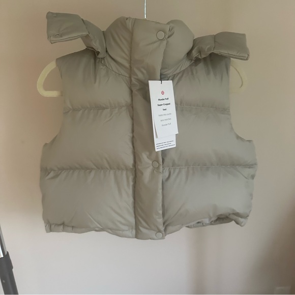 Heathered Raw Linen Wunder Puff Super-Cropped Vest - Picture 8 of 14